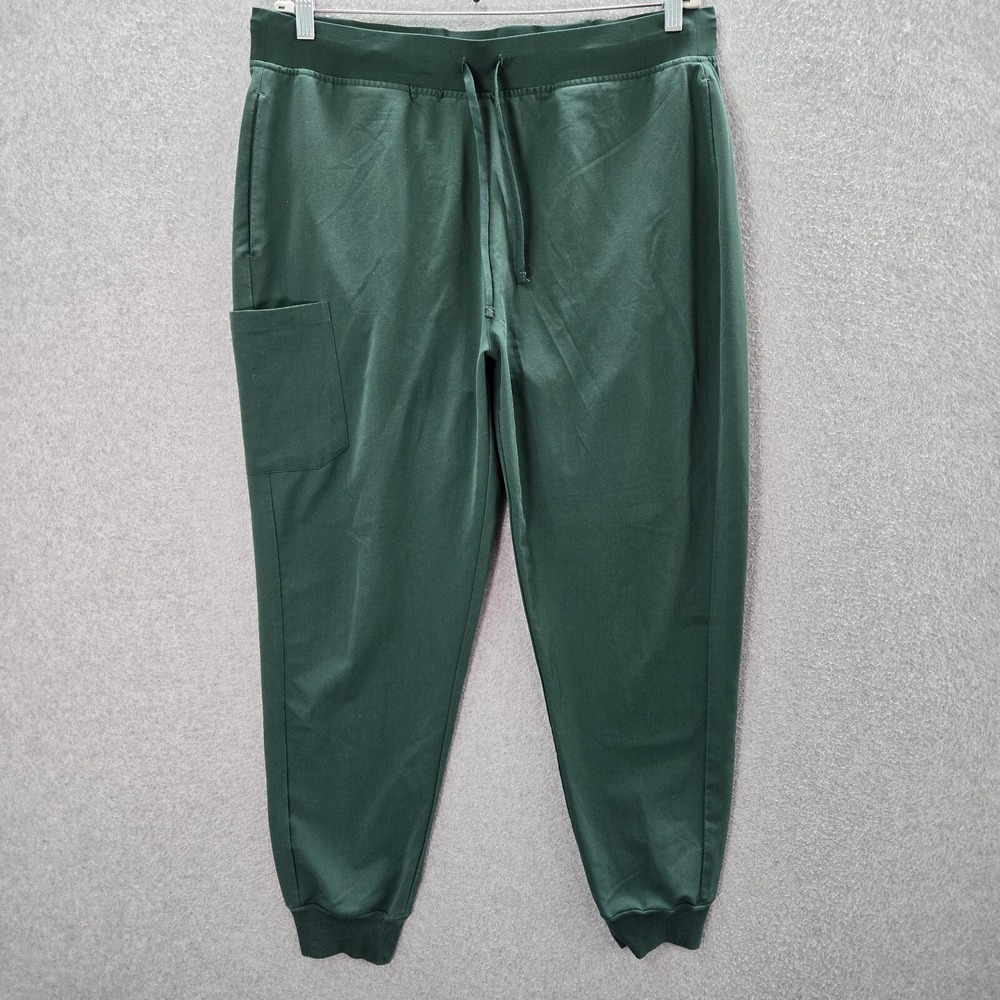 Mandala Men Scrub Bottom XL Green Jogger High‎ Rise Pockets Drawstring